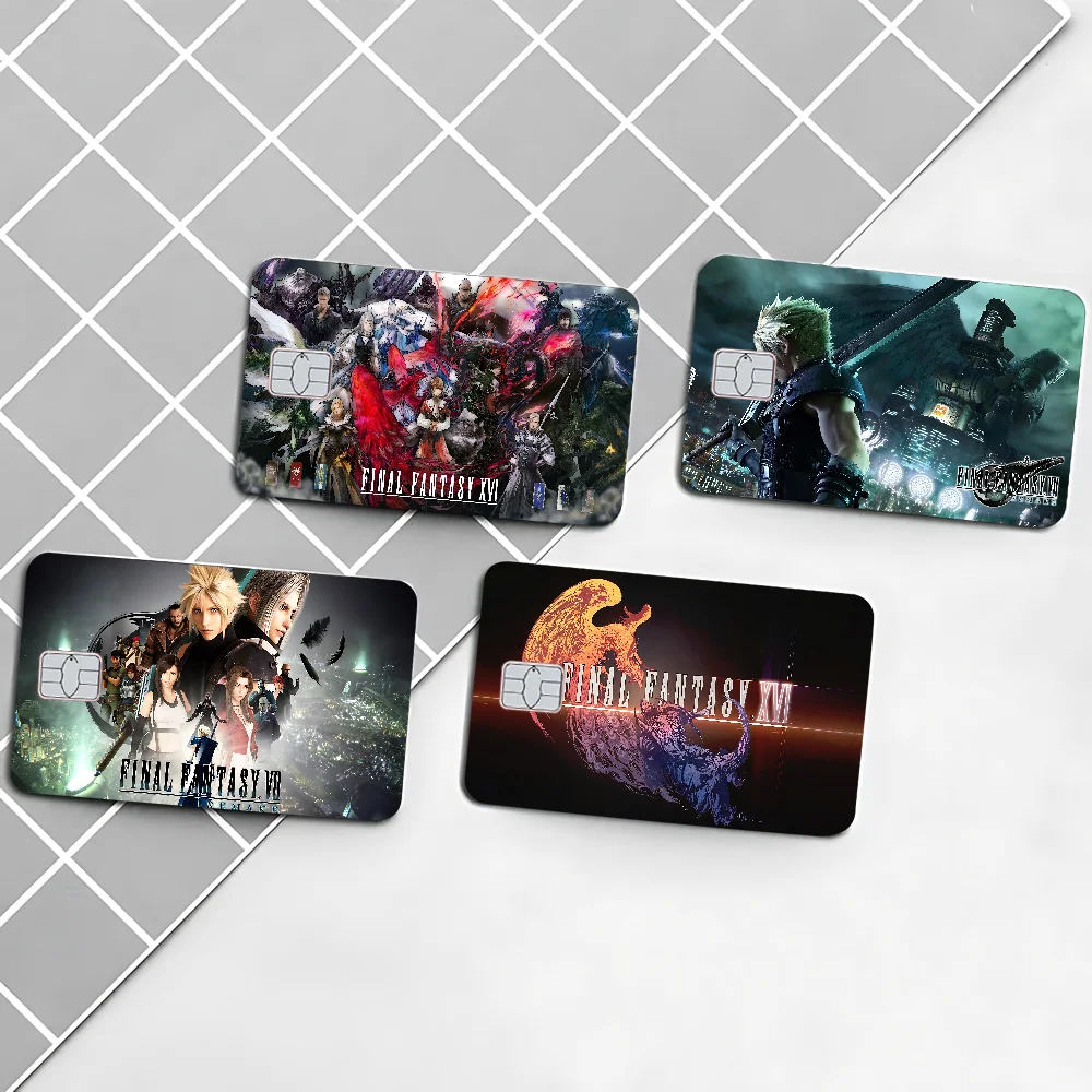 Final Fantasy Game Anime Cartoon Sticker Film Skin For Credit Card Debit Bank Bus Card