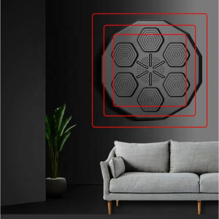 Smart Electronic Wall Target LED Lighted Sandbag Relaxing Reaction Target Music Boxing Machine for for Kids Adults Youth Trainer