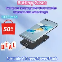 10000mAh Universal Battery Cases for Xiaomi Samsung VIVO OPPO OnePlus Huawei Meizu Moto Google Portable Charger Power Bank Cover