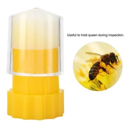 New Queen Bee Marking Bottle Plastic Bee Marker Tube Catcher Cage With Plunger Plush For Beekeeper Equipment