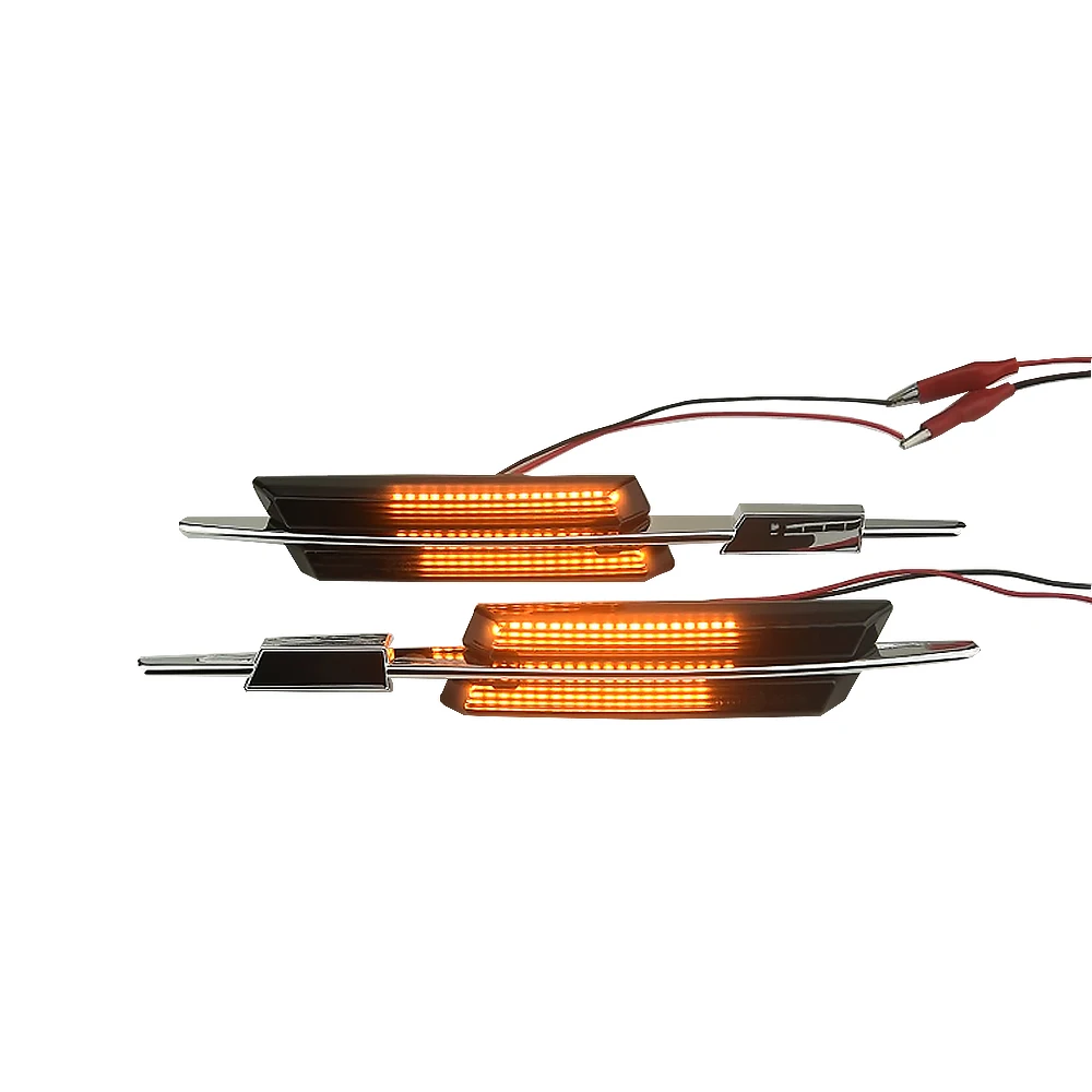 Dynamic Side Marker Lamp 2X LED Turn Signal Sequential Car Blinker Lights For BMW E60 2004-2010 BMW Sedan 4D