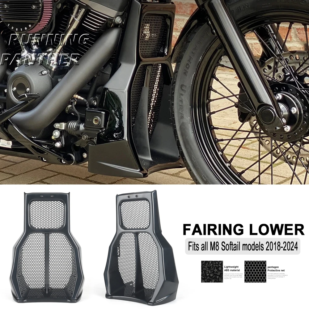 

ДЛЯ Fat Bob 2018-2024 Аксессуары для мотоциклов, обтекатель мотоцикла, нижний передний спойлер, обтекатель воздушной плотины, брызговик