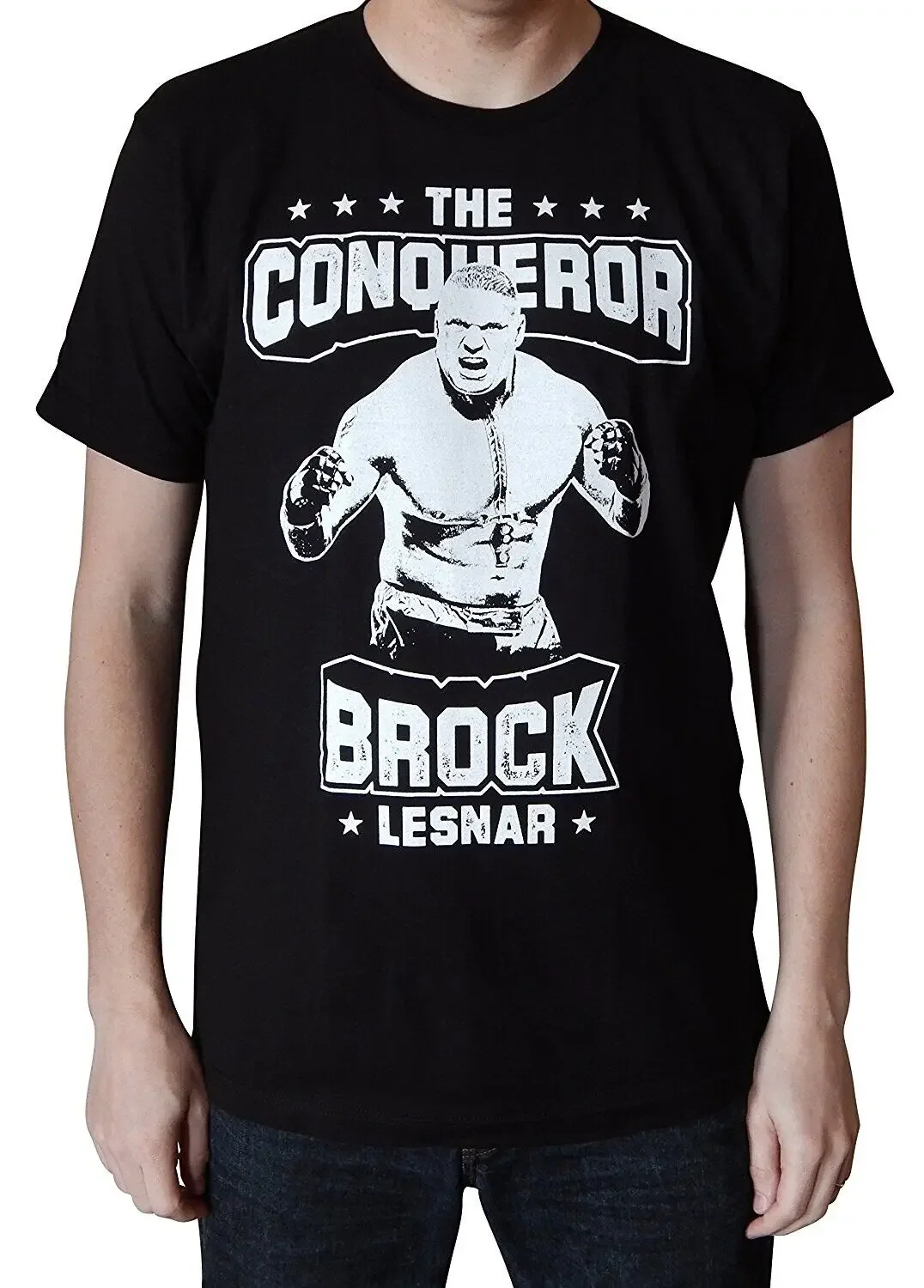 Vintage Brock Lesnar Wrestler Men T-shirt Black Cotton All Sizes S-5XL FF1978