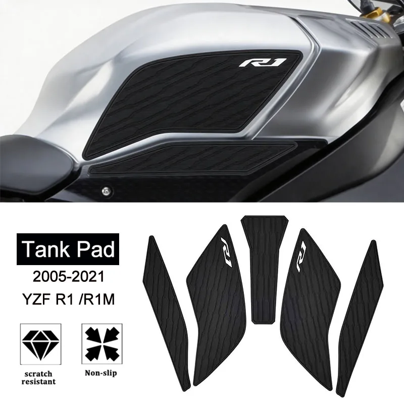 Motorcycle Fuel Gas Tank Pad Protector Stickers Anti-Slip Protective Kit Decal Set For Yamaha YZF R1 R1M YZFR1 YZF-R1 2015-2021