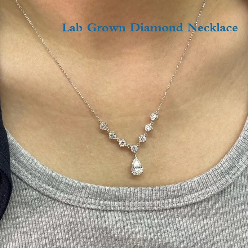 

Основной камень Platnum 950, 1 карат, EF VS-VVS, грушевидная огранка, лабораторный кулон с бриллиантами, сертифицированное IGI, обручальное ожерелье, подарок для нее