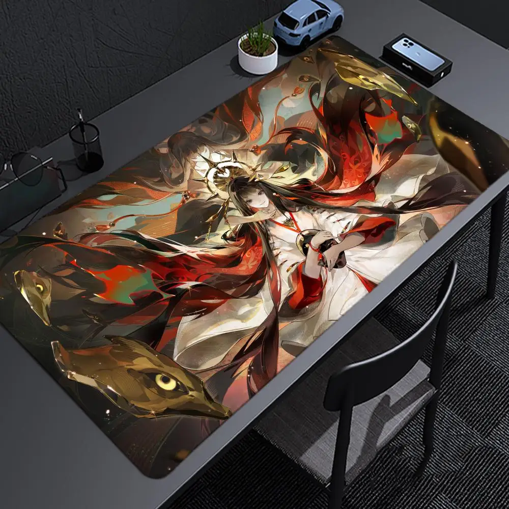 Game Anime Onmyoji Mousepad Large Gaming Mouse Pad LockEdge Thickened Computer Keyboard Table Desk Mat