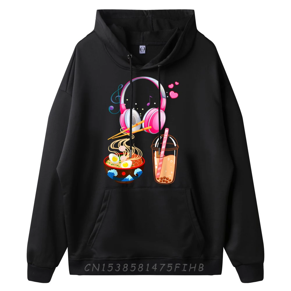 Just A Who Loves ramen boba bubble tea Music 3XL Men Clothing Mans Meme Sweater St Patrick's Day