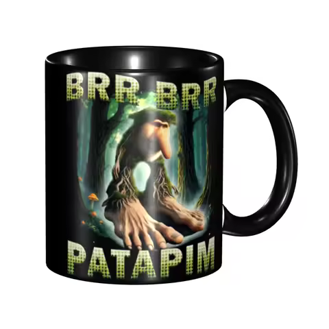 Brr Brr Patapim Funny Italian Brainrot Meme Coffee Mugs Novelty Cup Gifts For Women Men