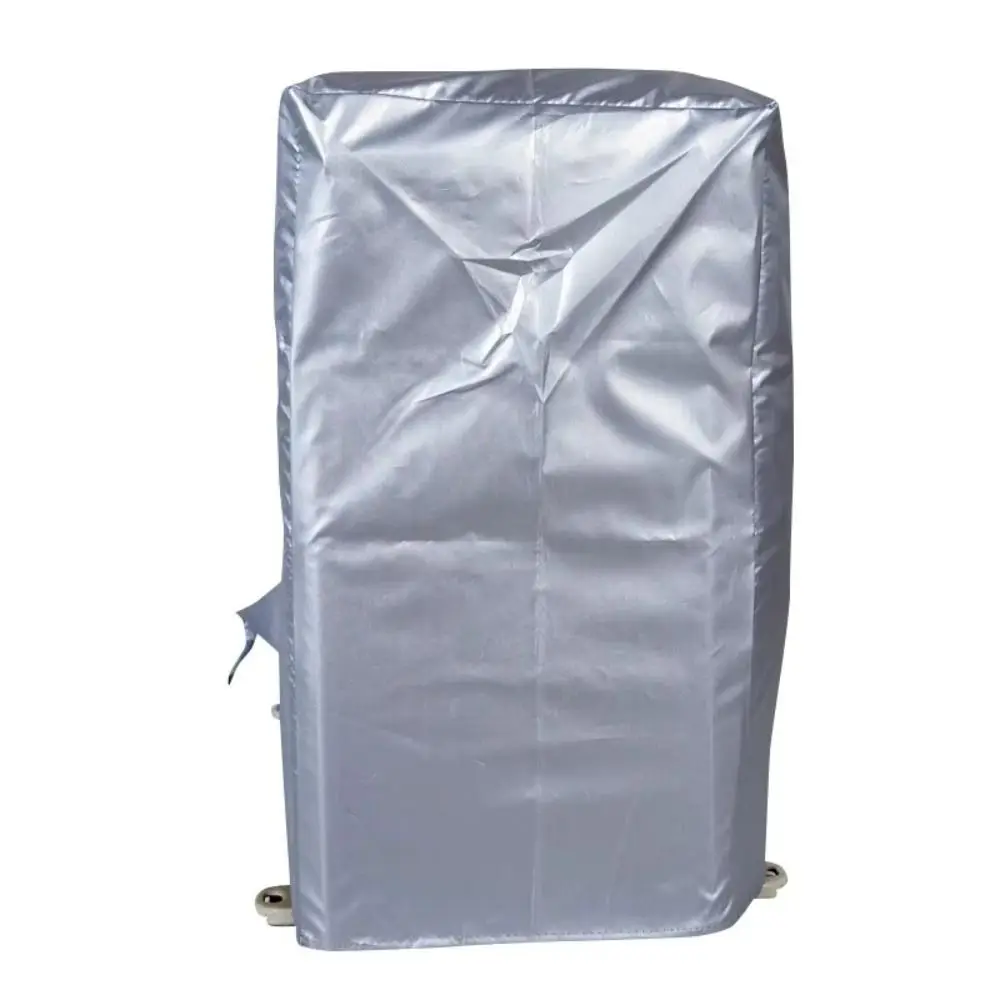 Waterproofs Silver Air Conditioner Cover Multisize Air Conditioner Protective Waterproof Dust Cover Outdoor view 2