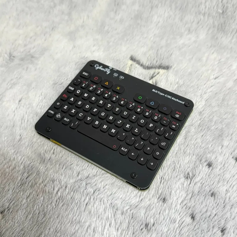 CyberFly Wired Mini Keyboard Customization Acrylic 69key BLE Bluetooth TypeC Dual Mode RGB LED E-sports Office Keyboard Gifts