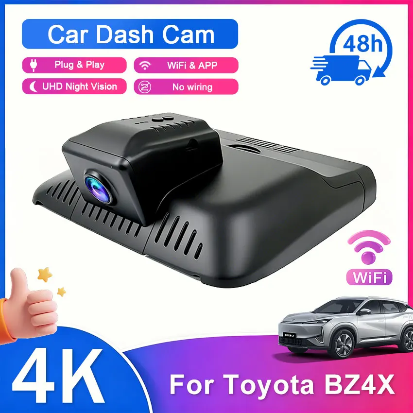 Dash Cam 2160P FHD Front and Rear Car Camera APP Control  Night Vision For Toyota BZ4X 2026 2025 2024 2023 2022 Car accessory
