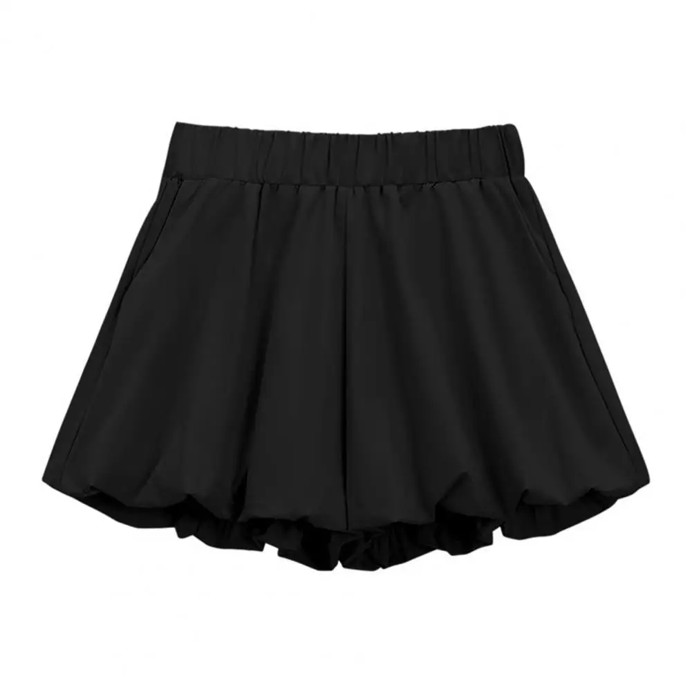 Women's Summer Bubble Shorts Casual Lightweight Breathable Puffy Shorts with Pockets Elastic Waist Balloon Mini Shorts