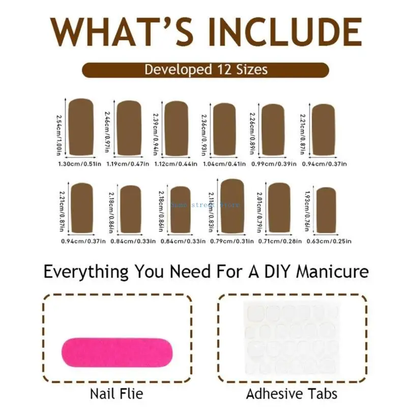 23GF 24 piezas Presiones elegantes punta francesa en las uñas con diamantes imitación y acentos flores 3D Cobertura