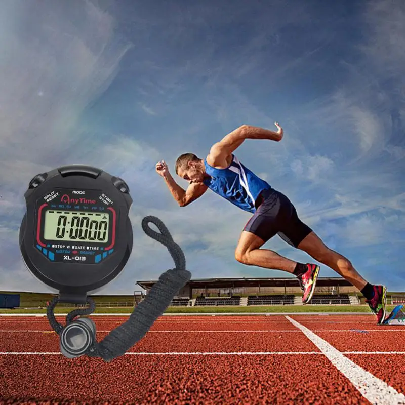 New Classic Waterproof Digital Professional Handheld LCD Handheld Sports Stopwatch Timer Stop Watch With String Timers Stopwatch