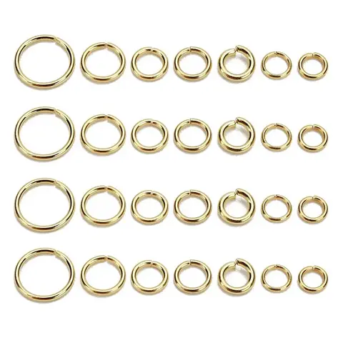 Louleur High Quality Stainless Steel Open Jump Ring Round Gold Color Split Rings For Diy Jewelry Making Findings Wholesale