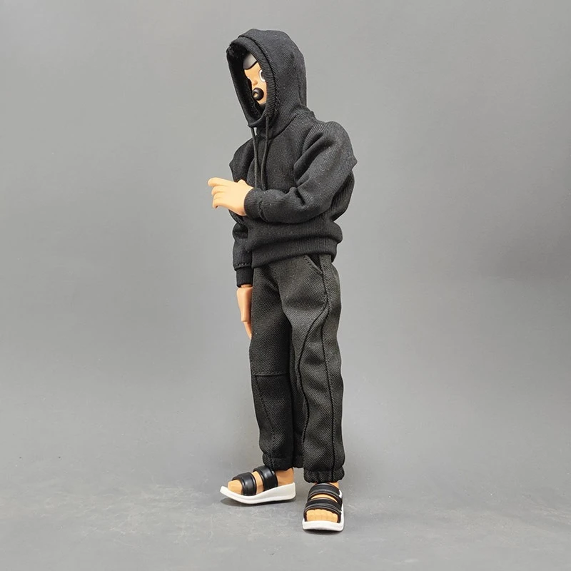 

In Stock 1/10 1/12 Scale Male Soldier Casual Hooded Sweatshirt Pants Clothes Model for 7" 6" Action Figures Body Decor DIY