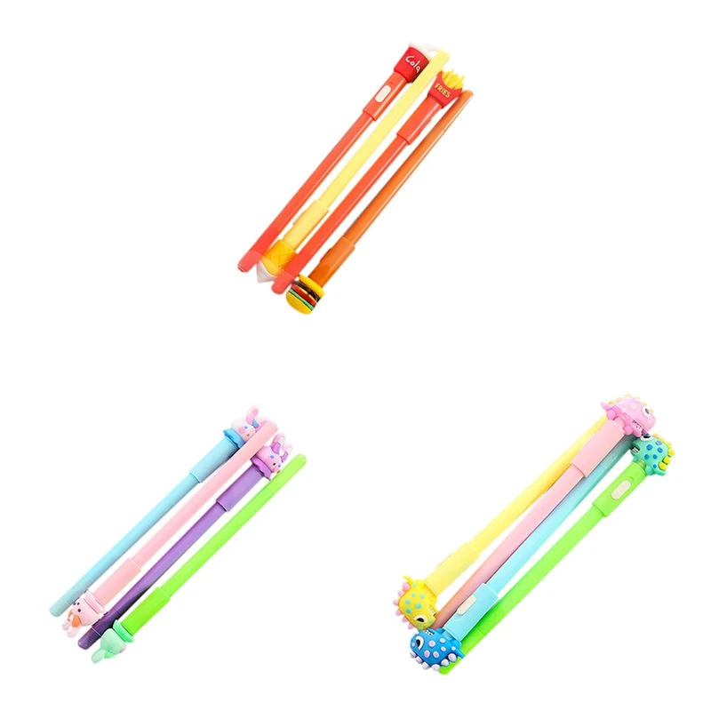 

4Pcs/Set Cute Luminous Gel Pen Stationery Cute Kawaii Light Pens School Office Supplies