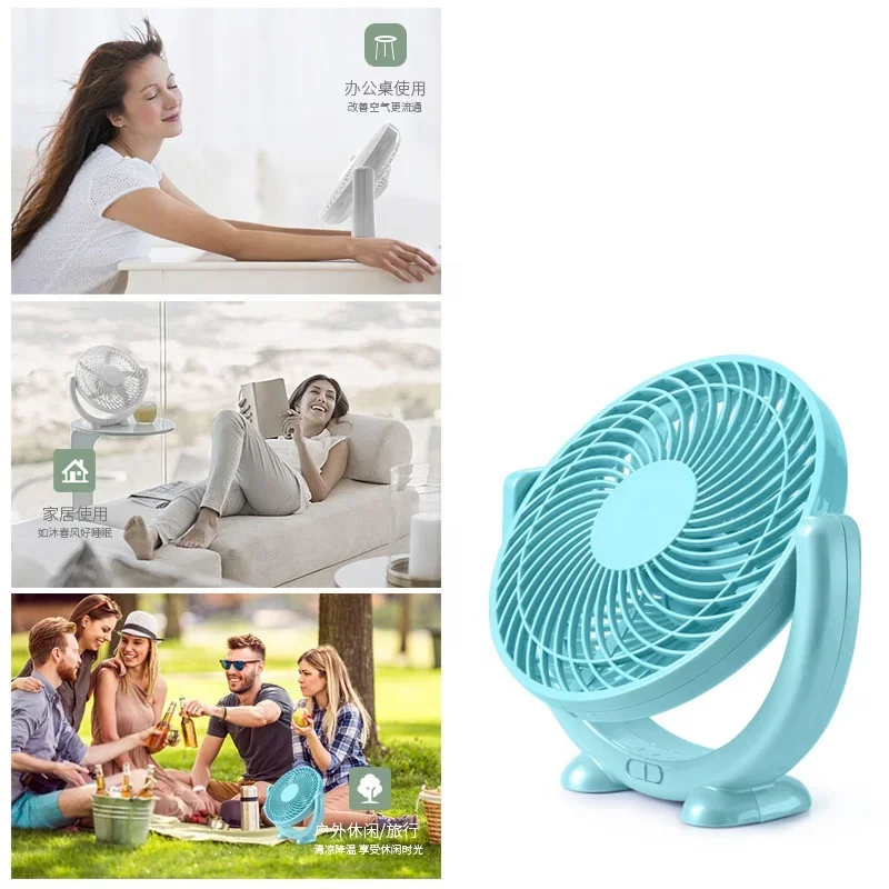 2022 hot style Silent Summer Cooling Plastic Small usb Desk Floor Standing Electric Rechargeable Portable Fan Mini Table fans