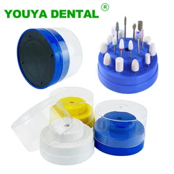 60 Holes Dental Plastic Burs Box Diamond Drill Bits Placement Holder Disinfection Carbide Bur Block Case Dentistry Instrument