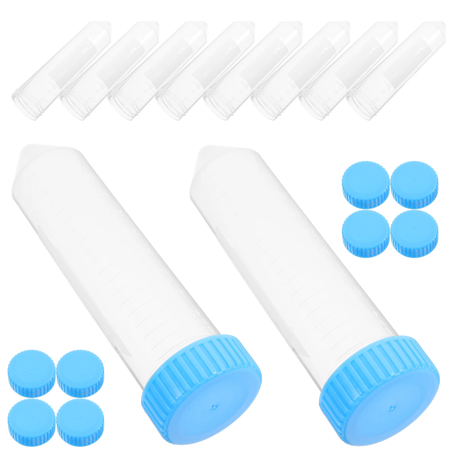 

50 PCS Tube Test Tubes 50ml with Cover Can Laboratory Supplies Container