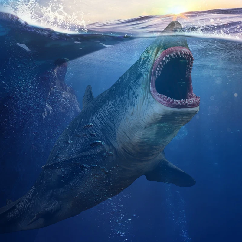 Oenux Savage Marine Sea Life Megalodon Actionfigur, klassische Meerestiere, großer Hai, Fischmodell, PVC-Sammlung, Spielzeug für Kinder, Geschenk – Detail 9