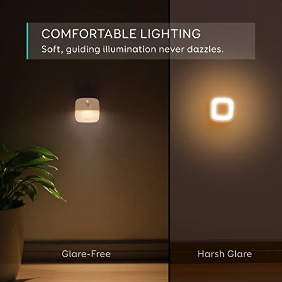 by Anker StickOn Night Light Warm White LED Motion Sensor Bedroom Bathroom Kitchen Hallway Stairs Energy Efficient Compact 3Pac
