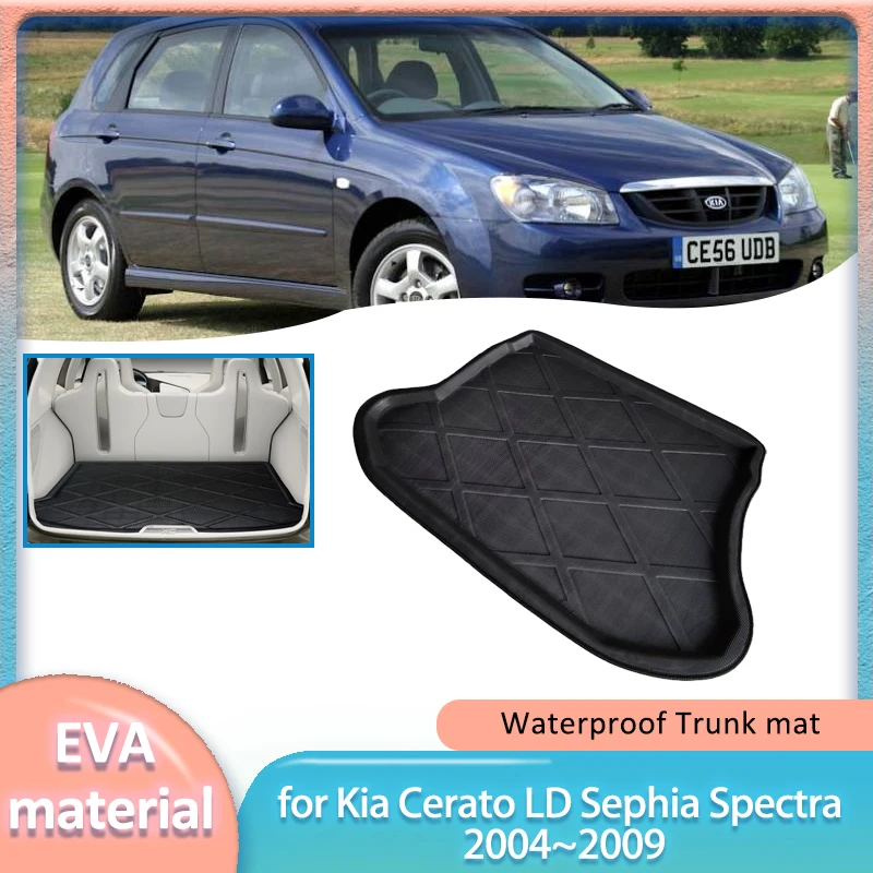 

Для Kia Cerato LD Sephia Spectra 2004 ~ 2009 коврик в багажник автомобиля, подставка для багажника, напольный коврик для багажа, водонепроницаемый чехол, аксессуары