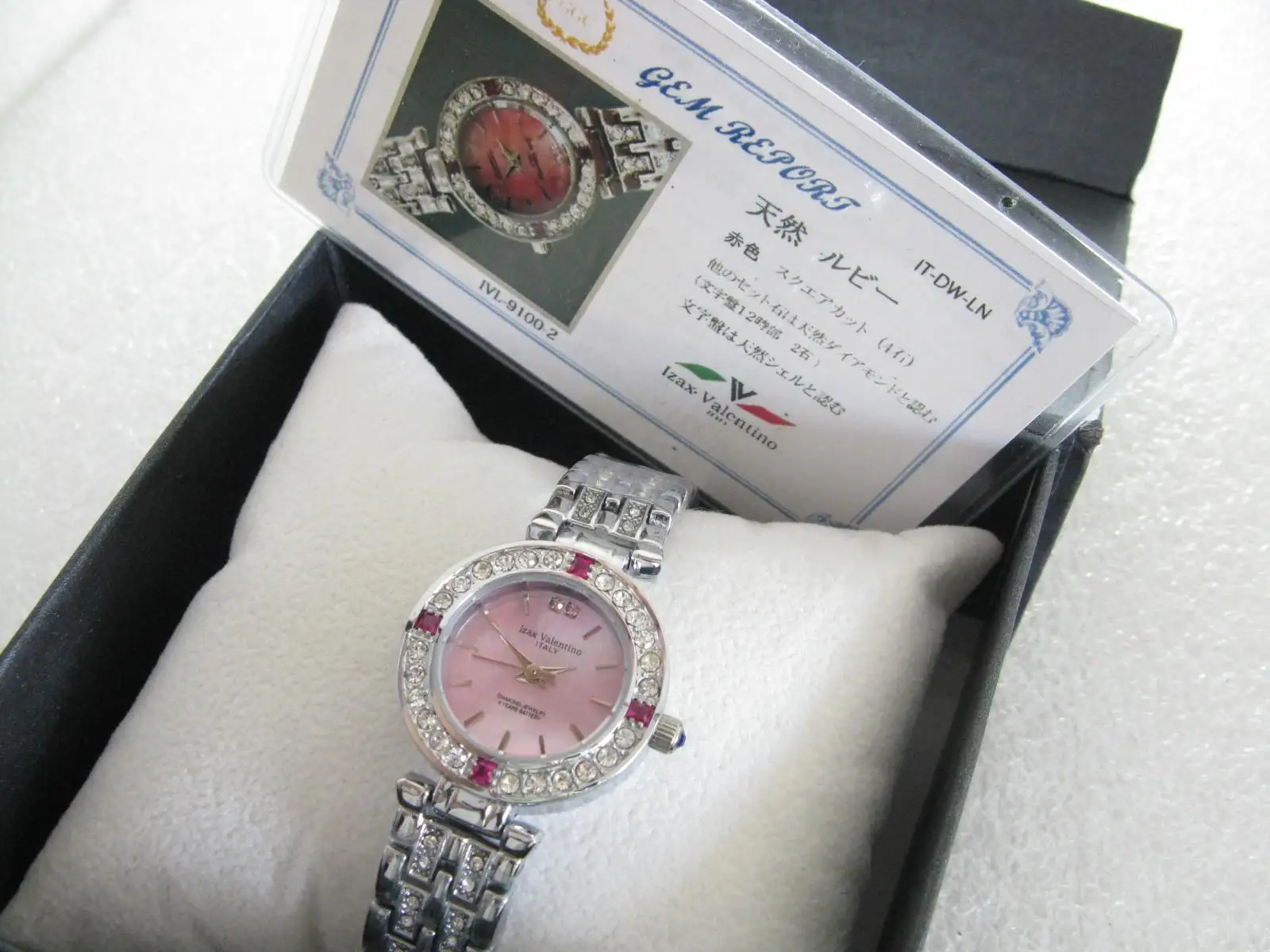 Red Ruby “Shell dial” Izax Valentine Luxury quartz women's watch（Japan OEM）