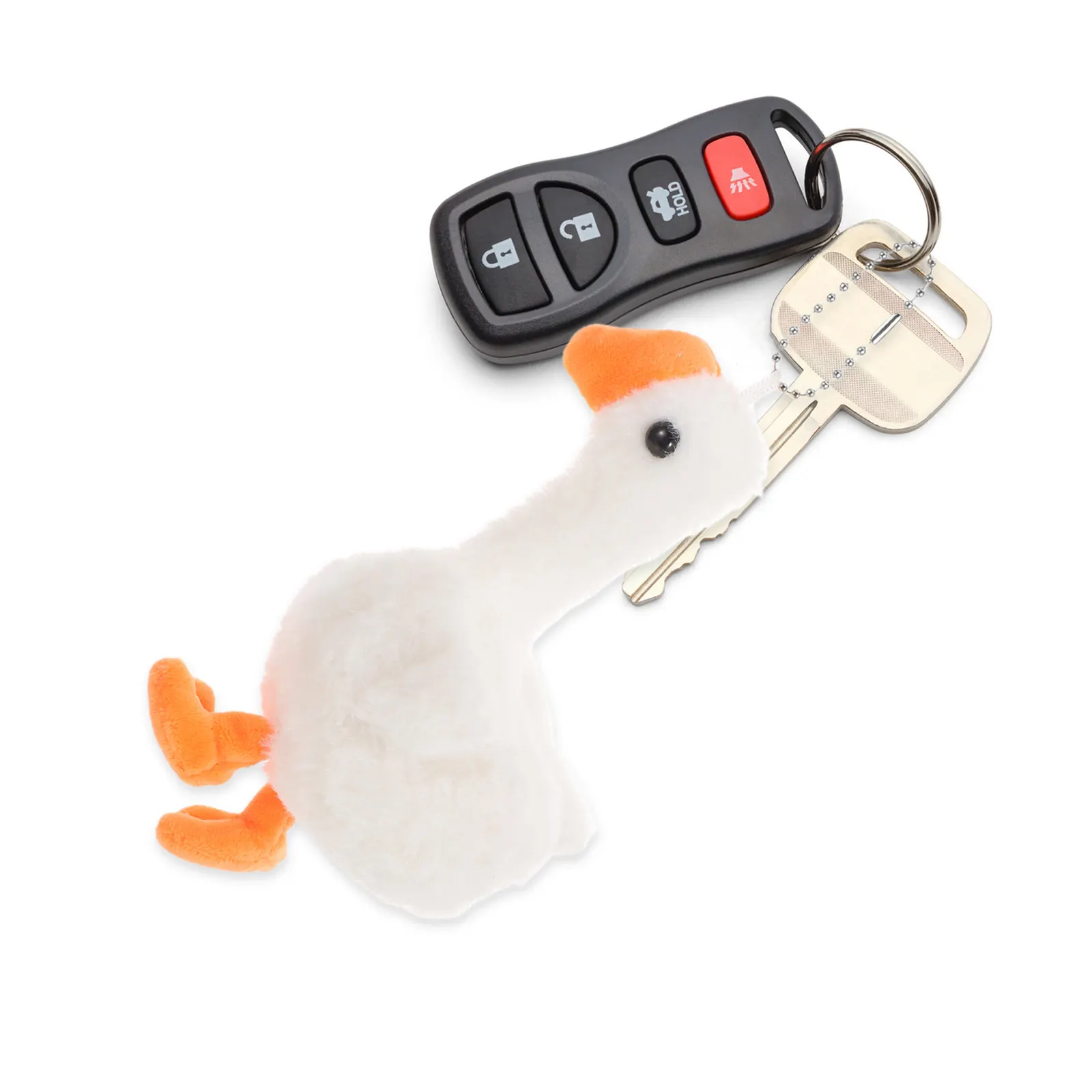 

2Pcs Mini Adorable Goose Stuffed Animal Keychain Pendant for Kids Backpack Cell Phone Car Key Chain Party Favor Goody Bag