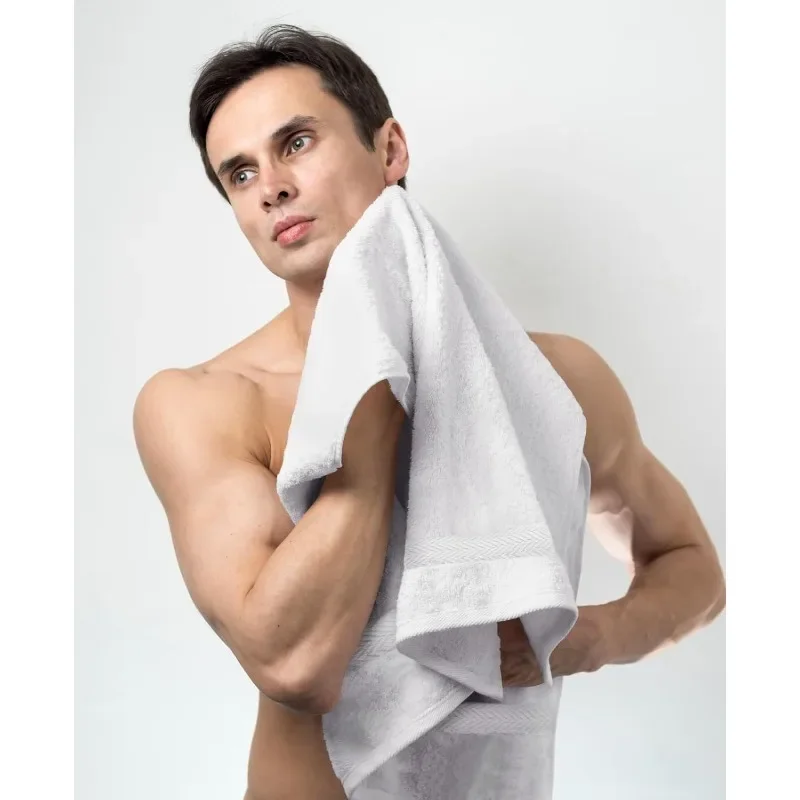 100% Cotton White 6 Pack Medium Bath Towel Set, Quick Dry, Super Absorbent, Light Weight, Soft Feel, Premium Towels for Hotel