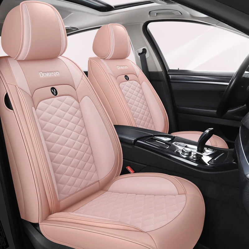 Universal Leather Car Seat Covers for Nissan Qashqai j10 Almera n16 Note X-trail t31 Patrol y61 Juke Leaf Teana Auto Accessories