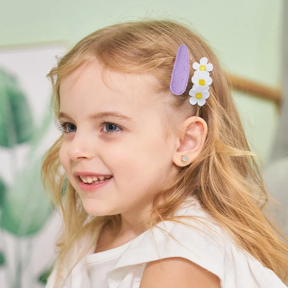 3 Teile/satz Mini Baby Mädchen Haar Clip Nette Druck Floral Prinzessin Haarnadel für Kleinkind Mädchen Schöne Bang Seite Clip Haar zubehör