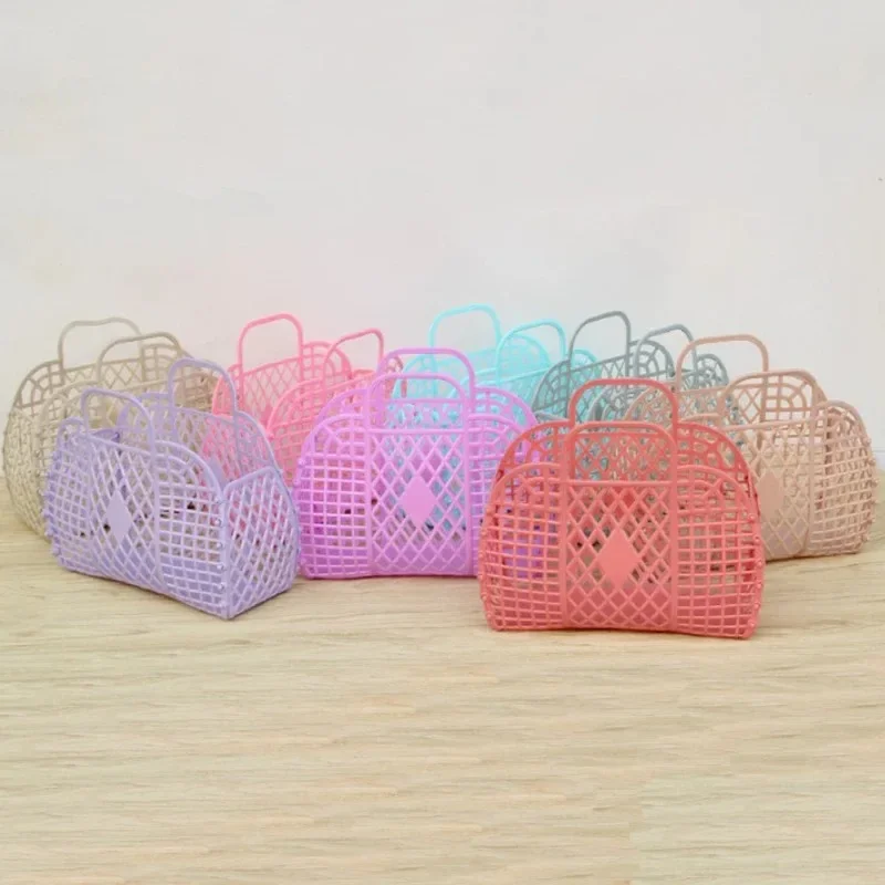 

Detachable Shower Basket Plastic Bath Bathroom Hollow Wash Storage Basket Shopping Basket Home Storage Organization