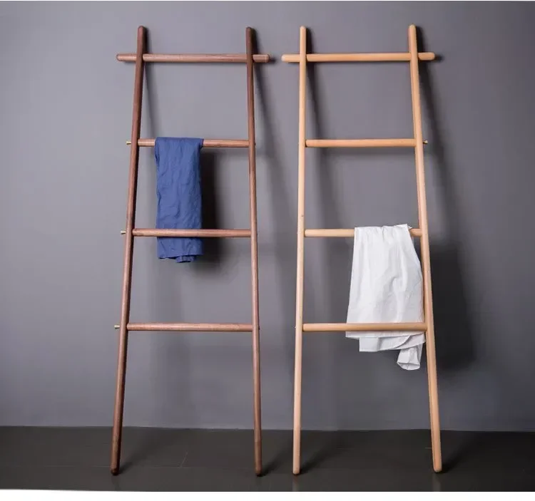 Standing Towel Coat Hat Hook Ladder Rack Organizer Furniture Towel Holders for Jacket Clothes Handbags Umbrella