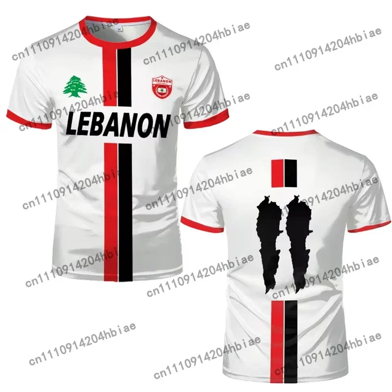 Lebanon Football Jersey T Shirts Adult & Kids Oversized Digital 3d Print Sports Soccer Uniforms Men's Lebanese Flag Clothing GYM