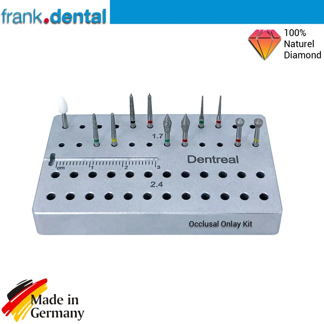 Frank Dental Occlusal Onlay Diamond Burs Set - Dental Diamond Burs set - FD4665