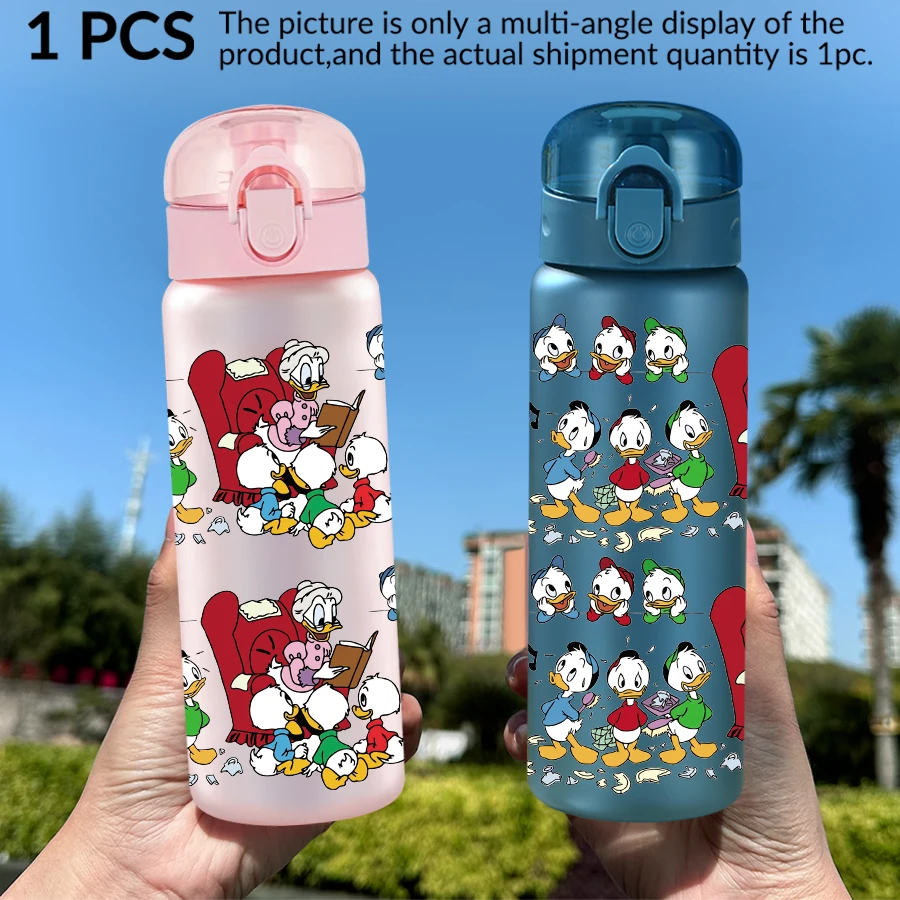 1 szt. Disney, Kaczor Donald, wzór, plastikowa butelka na wodę 770 ml, bidon sportowy na zewnątrz, prezent urodzinowy/powrót do szkoły