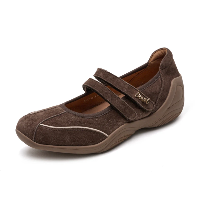 

CICIYANG 2026 Spring New French Retro Mary Jane Women's Shoes Cow Suede Leather Soft Sole Large Size Female Single Shoes