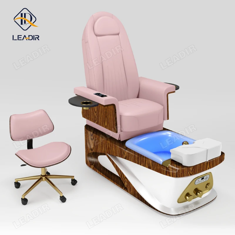 

Nail Salon Equipment Back Massage Pedicure Chair Modern Electric Adjustable Foot Spa Chair with Discharge Pump