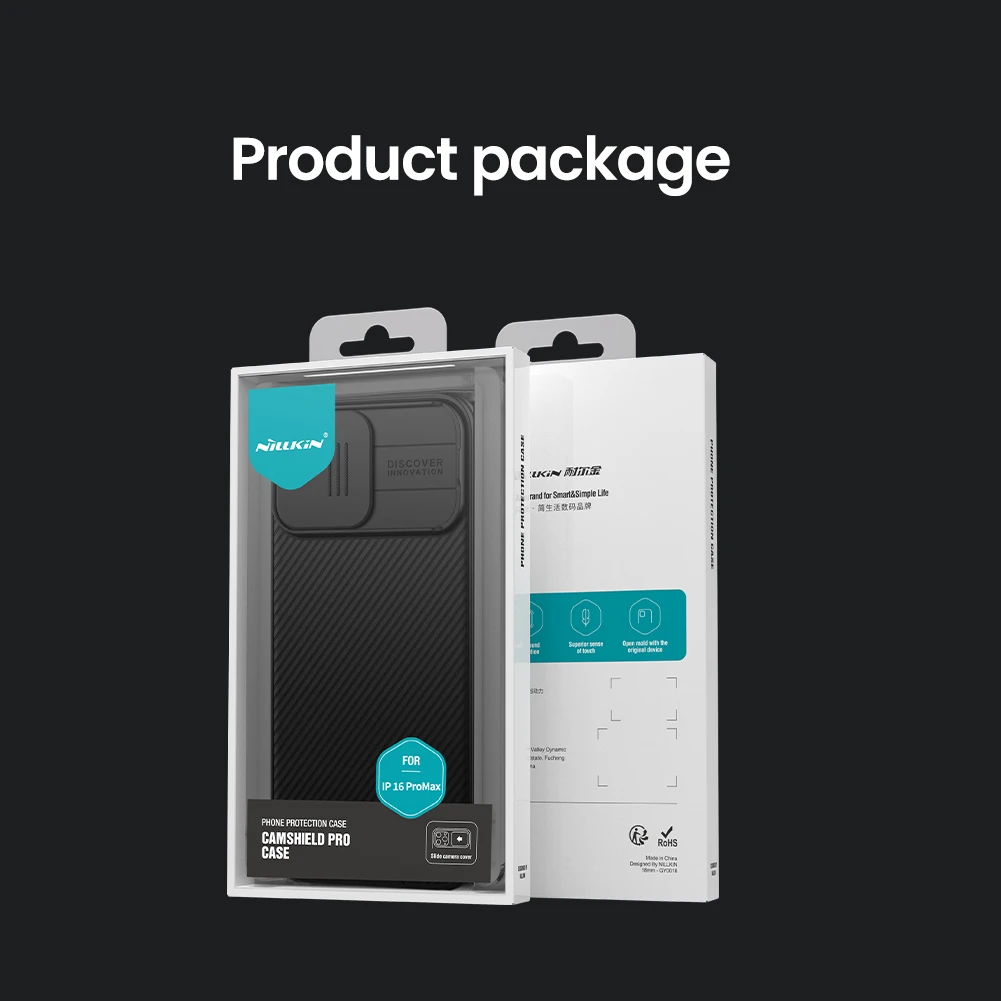 Nillkin Etui CamShield Pro do iPhone 14 15 16 Pro Max/15 Plus 14+ z zabezpieczeniem przed upadkiem, poduszką powietrzną, osłoną na obiektyw i przesuwaną osłoną ochronną. — zdjęcie produktu 6