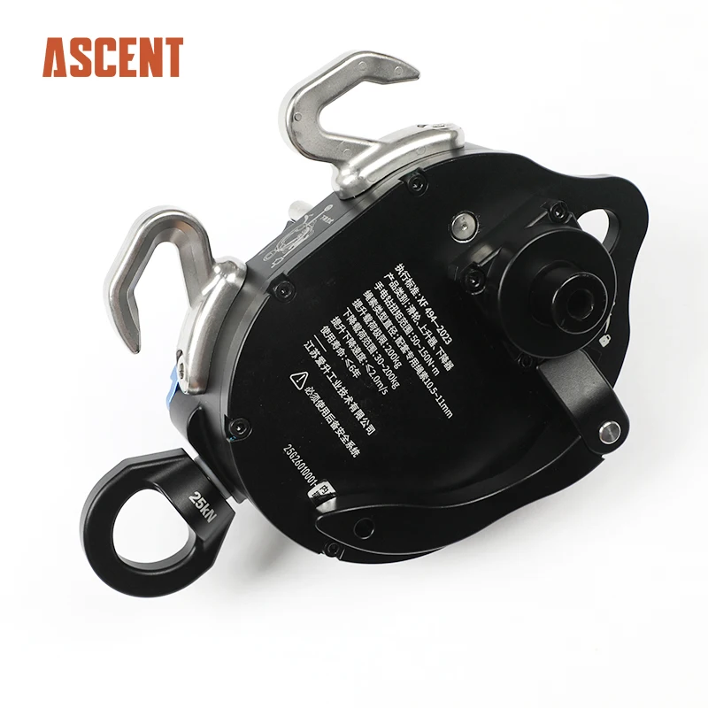 Escalador de cuerda ligero Ascender Power Drive con freno automático y velocidad ajustable para protección contra caídas industrial y de rescate