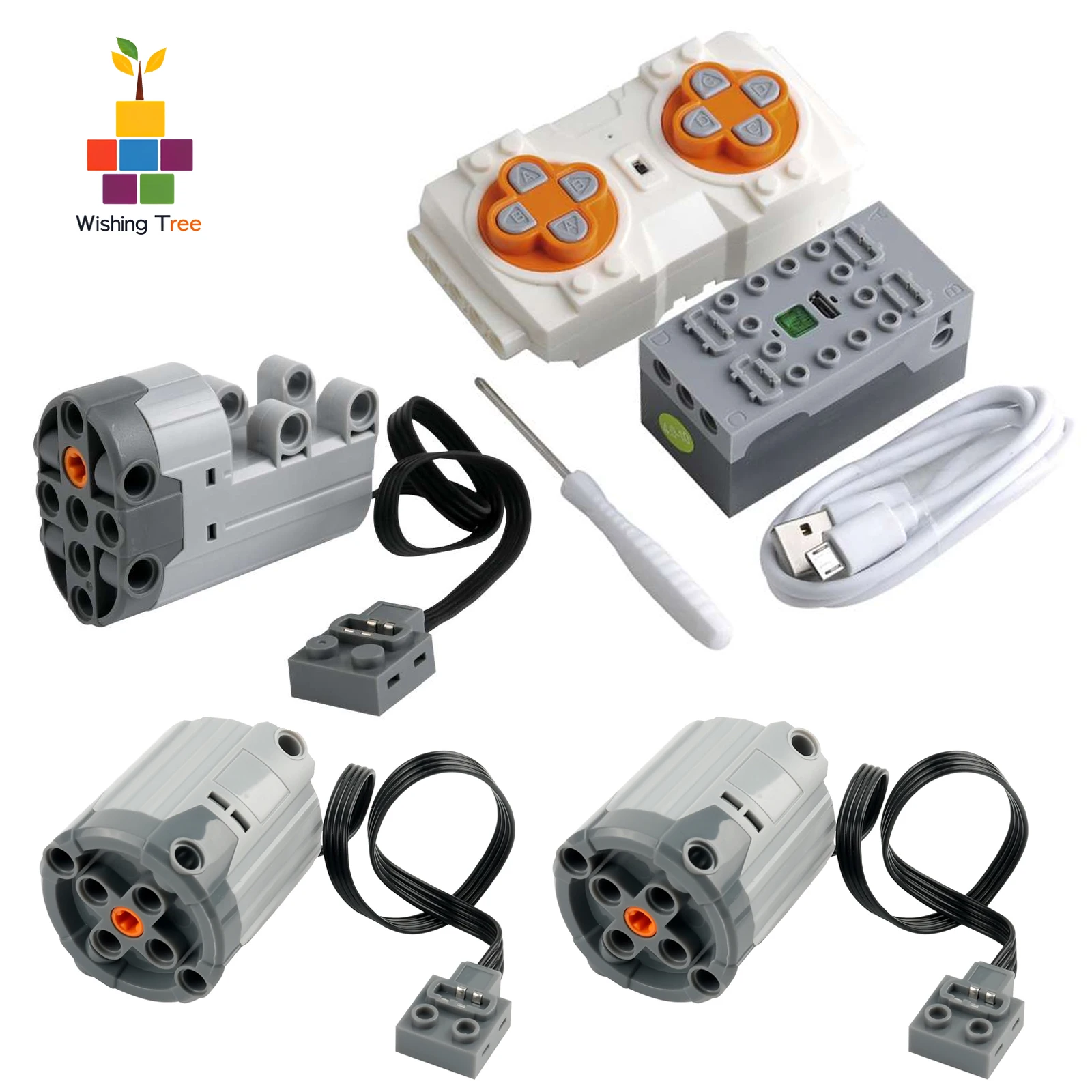 

20097 electric building block power kit including dual XL motor + lithium battery pack APP/remote control dual-mode control