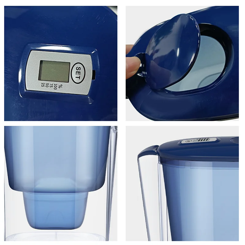 Haushaltsfilterkessel mit 1 Filterkartusche, alkalischer Aktivkohle-Wasserreiniger und Timer, ungiftiges Filterwasser, 3,6 l – Detail 3