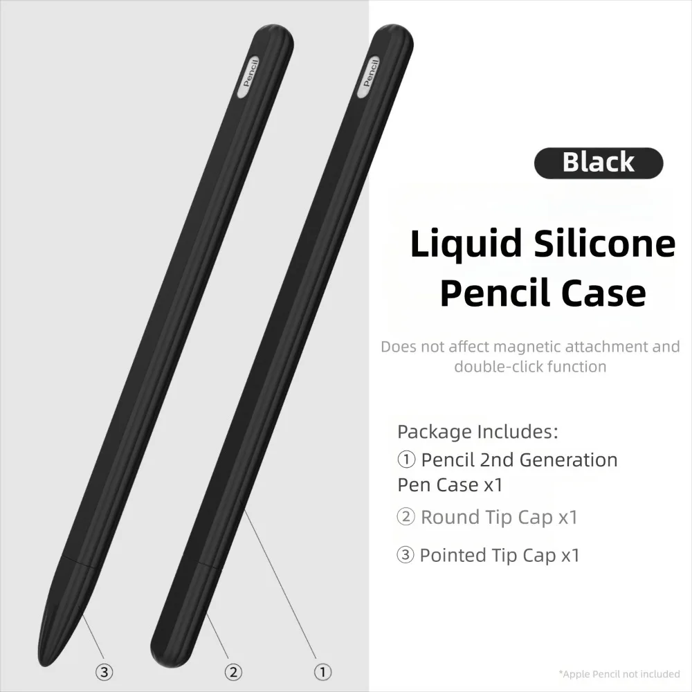 

Silicone Tablet Pencil Case Anti Slip Waterproof Touch Screen Pen Cover Colorful Ergonomic Stylus Sleeve for Apple Pencil Pro/2
