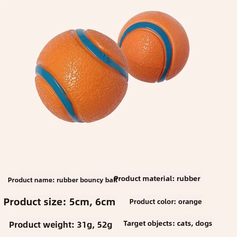 Quietschender Spielzeugball für Hunde, elastischer Gummiball, bissfest, interaktives Trainingsspielzeug, Zahnreinigung, Kauspielzeug für kleine, mittelgroße und große Hunde – Detail 7