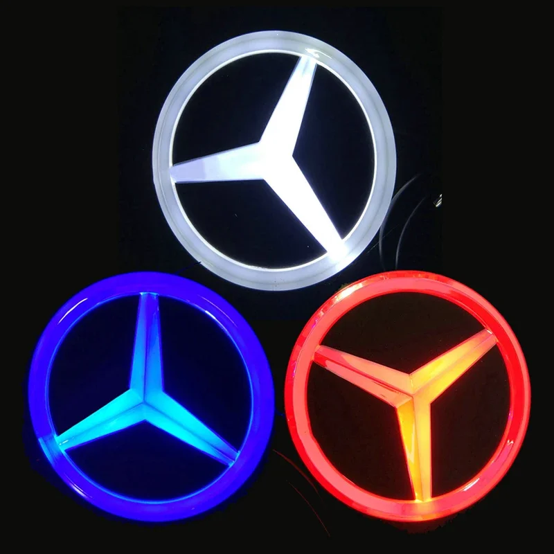 

9.5cm 4D Car Rear Trunk Emblem LED Light Badge for MERCEDES BENZ W166 W176 W204 W207 W212 W218 W245 W251 W463 Auto Accessories