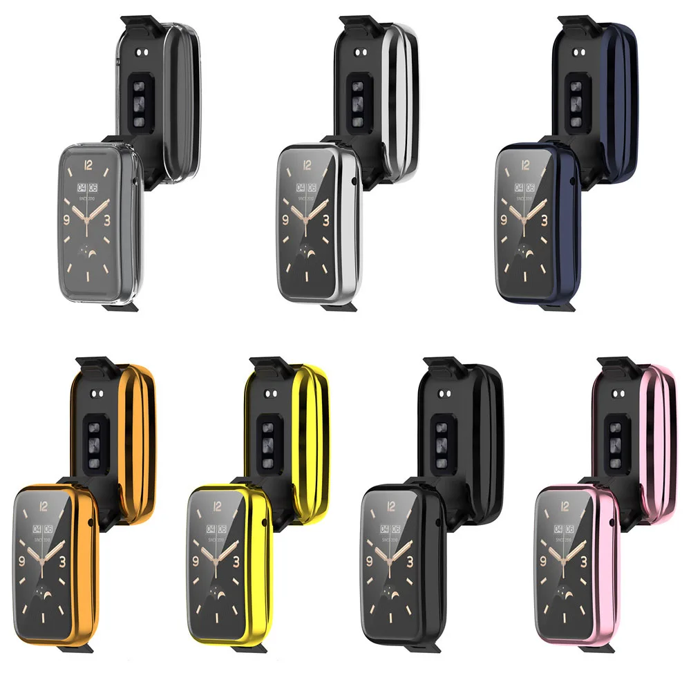 BEHUA-funda protectora para Xiaomi Mi Band 7 Pro, Protector de pantalla para reloj inteligente, accesorios para Mi Band 7 Pro, funda con marco de TPU