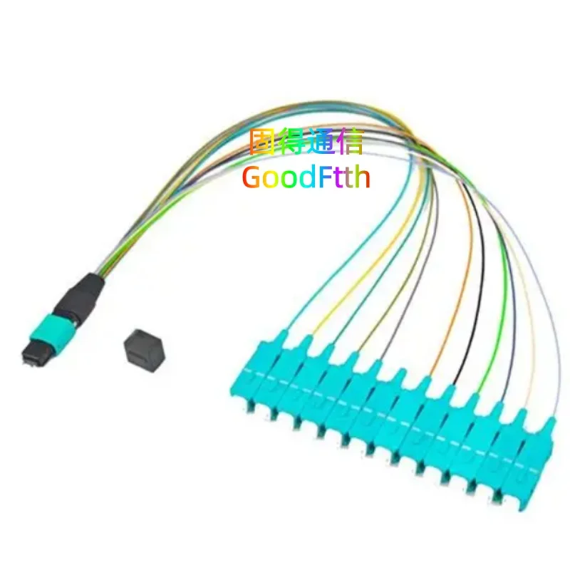 Harness Cable Fiber Patch Cord MPO(M)-SC Male MPO-SC OM3 12 Core 12C 0.9mm GoodFtth