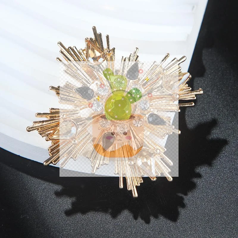 القرون الوسطى خمر الغربية العتيقة بروش الصليب خمر ضوء النجوم كريستال دبوس المرأة معطف الملابس والمجوهرات والاكسسوارات الهدايا