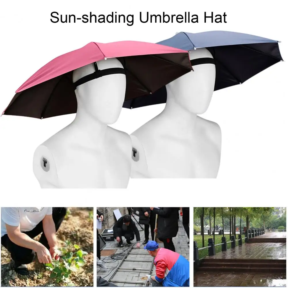 Sun-shading Umbrella Hat Golf Umbrella Hat Hands-free Sun Blocking Umbrella Hat for Kids Adults Waterproof Uv for Ultimate